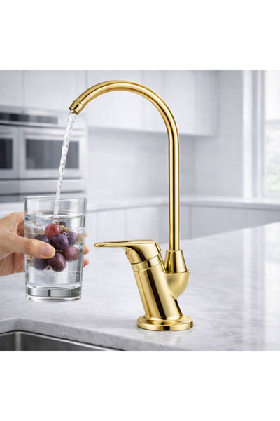 RocciArmatur صنبور ذهبي صغير مصقول بتصميم عصري فاخر، صنبور نحاسي مصقول بتصميم...