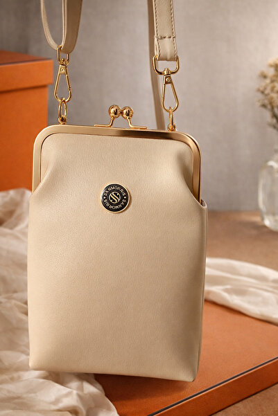 Z&ÇBUTİKK Vintage Gold Frame Mini Çapraz Çanta Kadın