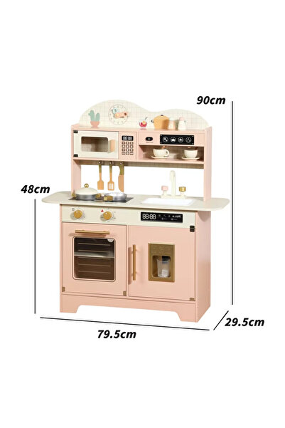 My modern game Wooden play kitchen set for children, pretend play toy with co...