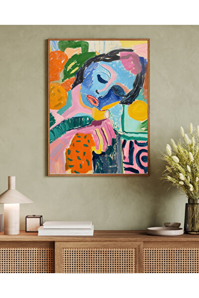 woodhomeworks Tablou decorativ pentru birou, dintr-o singură piesă, seria Mat...