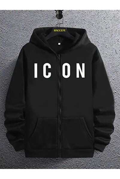 Deocept Unisex Printed Hooded Jacket with Kangaroo Pocket, Comfortable Fit, O...