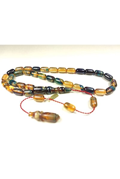 İskeçe Tesbih Mehmet Mercan Usta Eseri, cu semnătură, culoare albăstră intens...