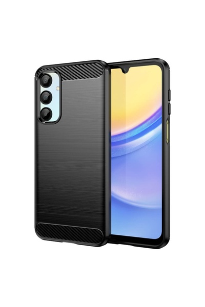 Techsuit Samsung Galaxy A16 Серия Карбон Черен калъф