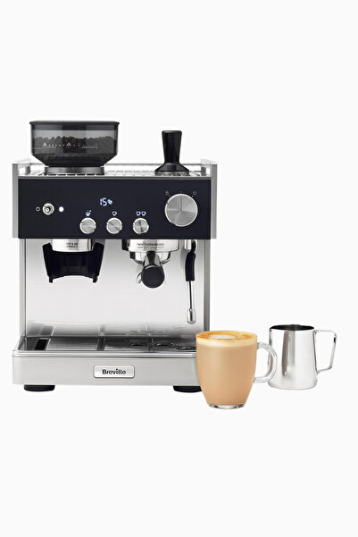 Breville Barista Signature Espresso Makinesi, Entegre Öğütücü & Süt Köpürtücü...