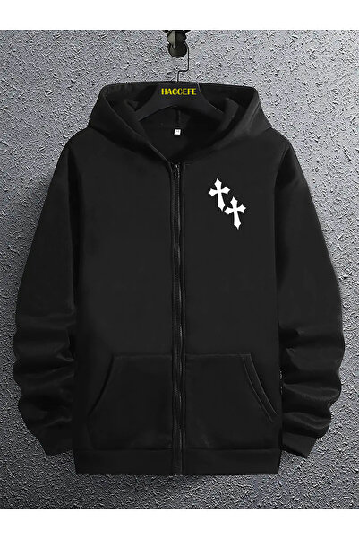 Deocept Unisex Printed Hooded Jacket with Kangaroo Pocket, Comfortable Fit, O...