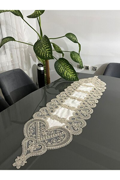 BRL ÇEYİZ HOME سجادة فاخرة من الكتان الفرنسي بتصميم غاردينيا مع تطريزات