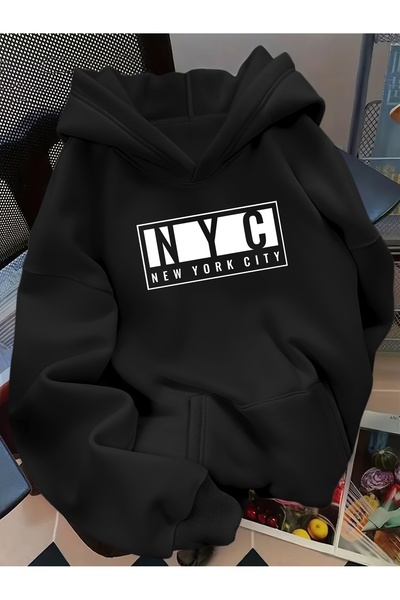 Deocept Unisex Printed Hooded Kangaroo Pocket Comfortable Fit Oversized Cut S...