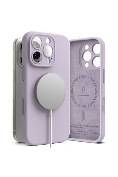 Ringke Husa iPhone 16 Pro Max Silicone Magnetic Magsafe Light Purple