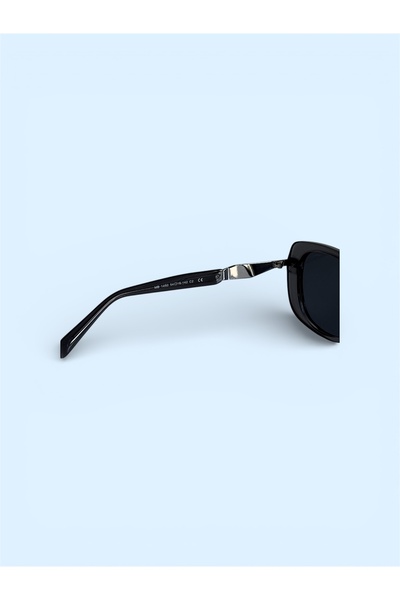 Kadın Cat Eye Metal Güneş Gözlüğü Polarize İşlemeli Yeşil Çerçeve Siyah Cam 54 Ekartman MB1450