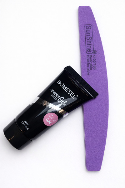 bomesel Poly Acryl Gel Powder UV/LED Kit 024 – 30 ml + Professional Nail File