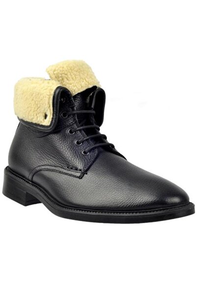 ZAZAMAG Men's fur-lined boots made of genuine leather Massimo, black