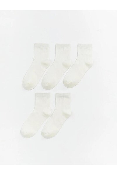 LC Waikiki Λευκές γυναικείες κάλτσες 5 τεμαχίων (S6)