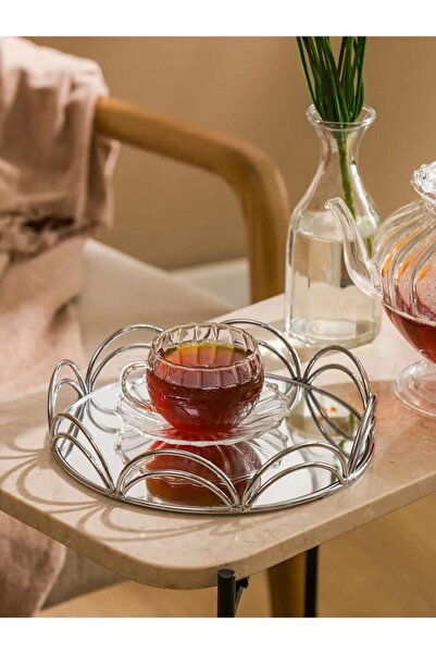 LC Waikiki Mixed Mirrored Metal Tray 20 cm (S6)