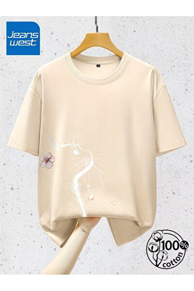 oneagılyazı Jeanswest Summer 100% Short-Sleeved T-Shirt