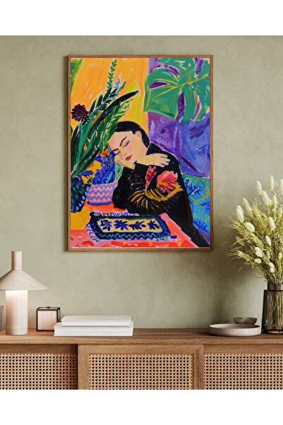 woodhomeworks Tablou decorativ pentru birou, dintr-o singură piesă, seria Mat...