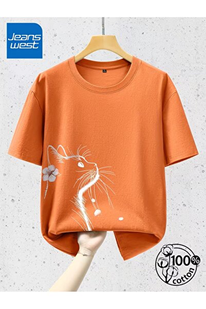 oneagılyazı Jeanswest Summer 100% Short-Sleeved T-Shirt