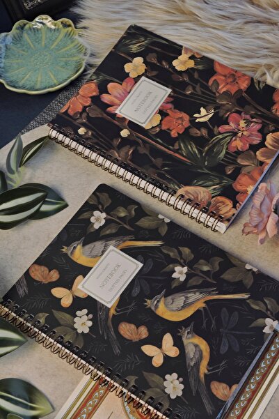 Nova Crafts Koyu Estetik 2li Defter Seti Noktalı A5 Spiralli Defter Seti