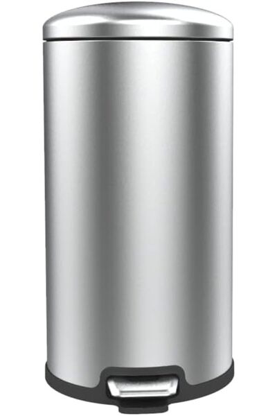 BRF TopTasSell Primanova ME843006Bombe Kapaklı Çelik Çöp Kovası 40Lt Fırçalı,...