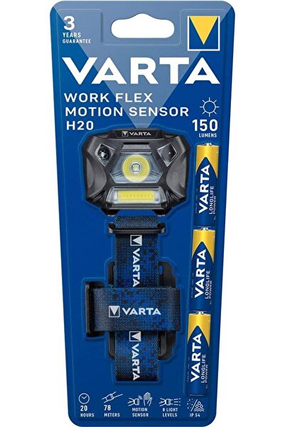 Varta WORK FLEX MotionSensor H20(Kafa Feneri) (Hareket sensörlü)