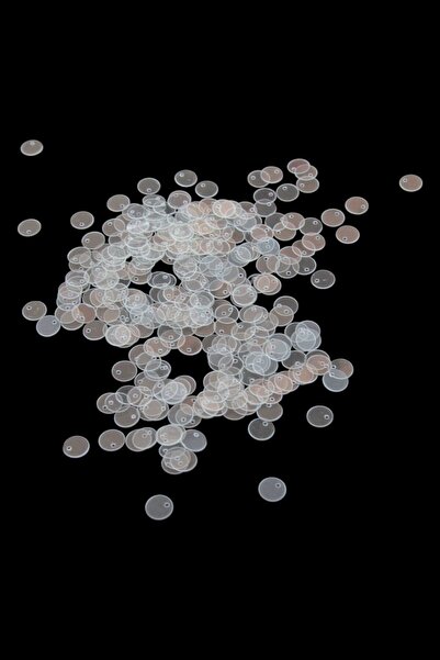 Serhat Aksesuar ve El İşçilik Şeffaf 8 mm Yandan Delikli Plastik Pul Payet 30...