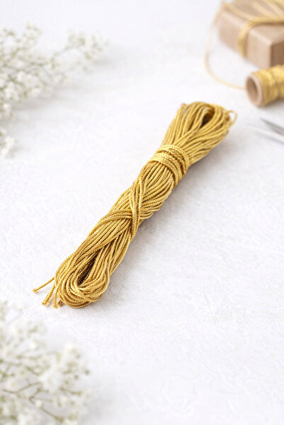 Ak Tuhafiye 30 Metre Dekoratif Simli Monofil İp – Gold / Altın – Paketleme - ...