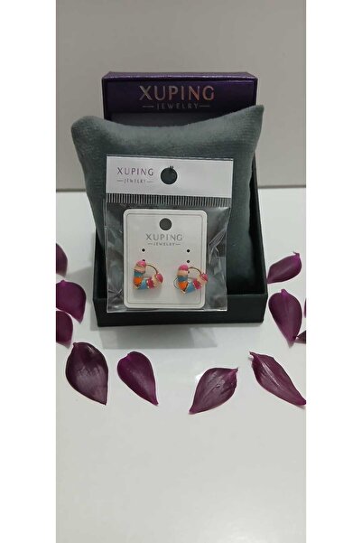 XUPING JEWELRY Rainbow Colored Heart Earrings