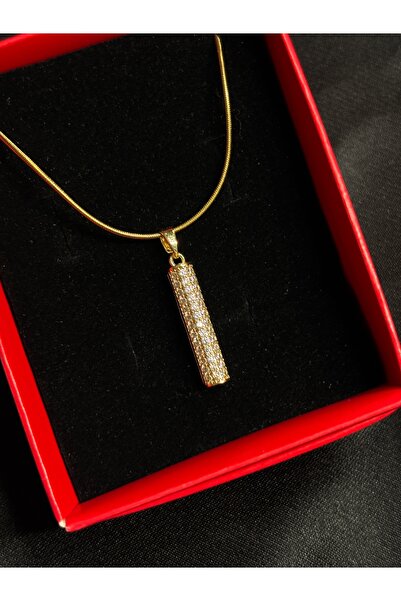 lotusbybuket Special Design Bar Zirconium Elish Pendant Gold