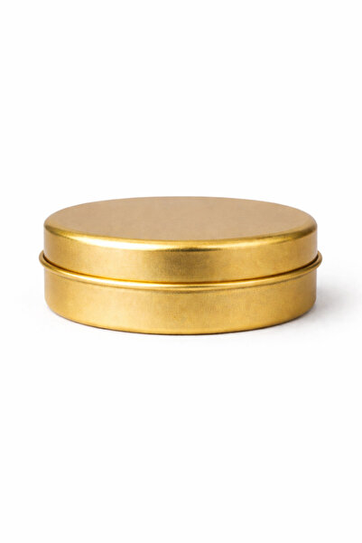 Khleos Metal Candle Box Golden Yellow 75 Cc – 10 Pieces |   Mini Round Tin Ca...