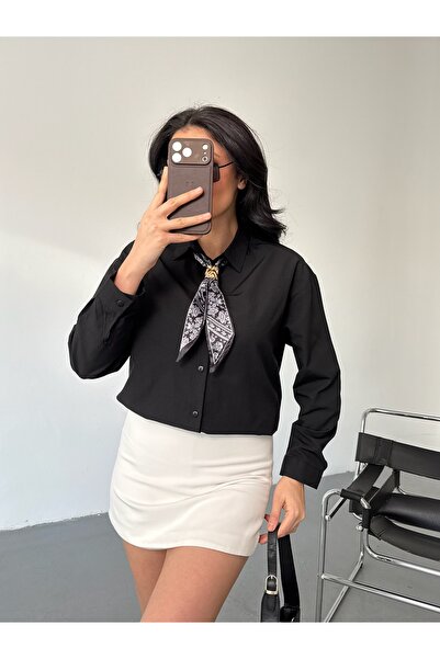 LB Laluna Butik Women's Scarf Detailed Shirt