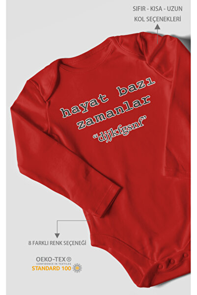 MorivoKids Life Is Sometimes "Dfghjkl" Printed Baby Bodysuit – Snap Fastener ...