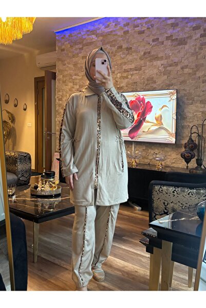 MİMİ Luxury Wear Women's Zippered Top and Bottom Tracksuit Set