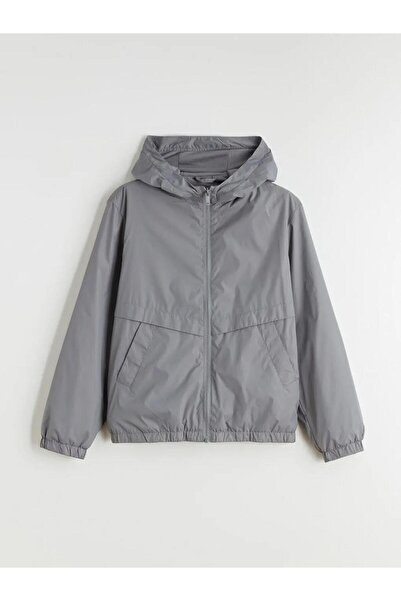 LC Waikiki Gray Water Repellent Boy's Coat (S6)