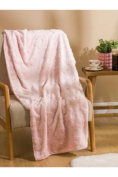 LC Waikiki Pink Plush Tv Blanket 100X150 cm (S6)