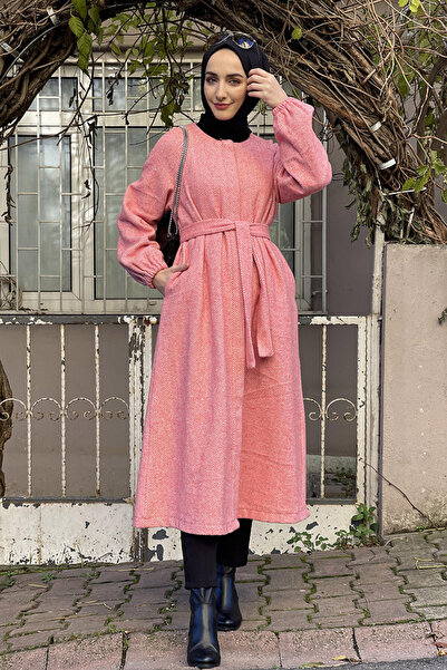 İbrahim Burak Etiler Collection غطاء سلمون من الكشمير بأزرار