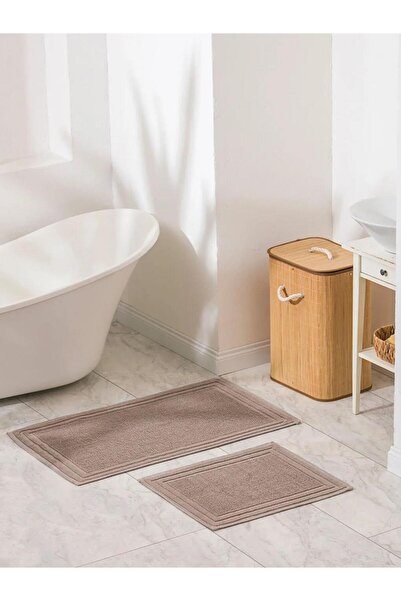 LC Waikiki Brown Patterned Bath Mat Set of 2 (S6)