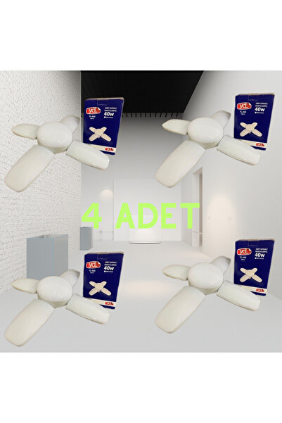 KONDEL AYDINLATMA YCL Pervaneli LED Ampul 4’lü Set – 40W Katlanır Kanatlı Ayd...