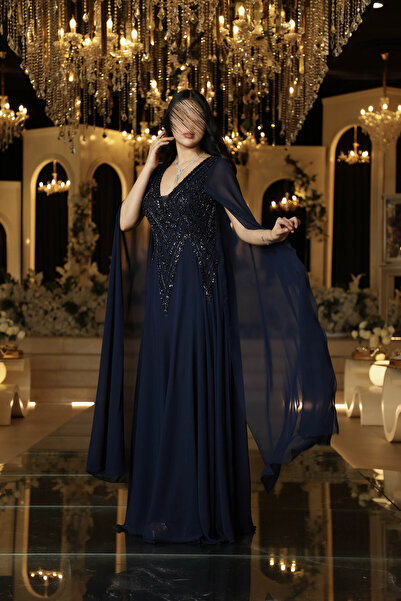 Meou navy blue evening dress
