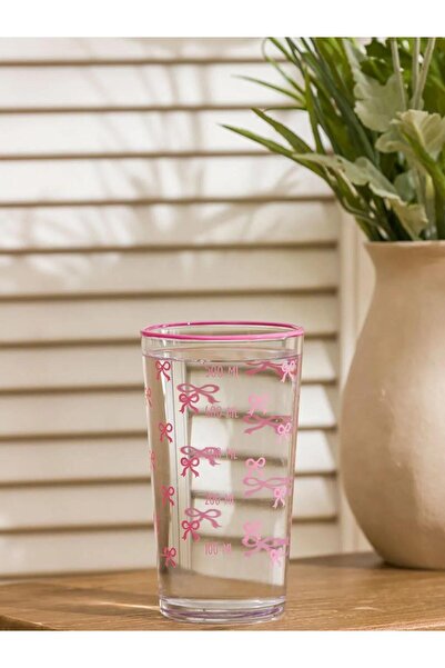 LC Waikiki Pink Printed Glass Soft Drink Cup (S6)