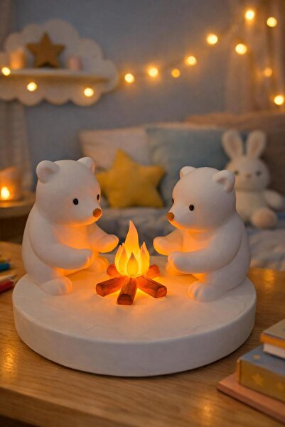 TRİMENT3D Dekoratif Kutup Ayısı Gece Lambası