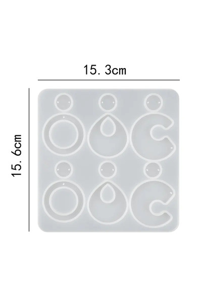 Choice30 قالب سيليكون لصنع الأقراط، مقاس 15.6 × 15.3 سم، قالب راتنج لصنع الأق...