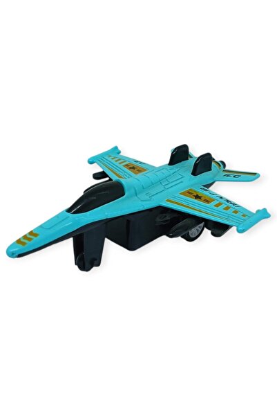 doremodam طائرة حربية معدنية صغيرة تشييك بيراك مقاس 10 سم - تركواز (ليسينيا)