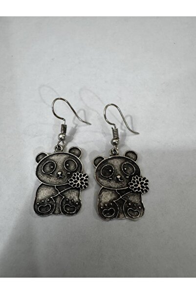Yuchicly Lucky Panda Charm - أقراط متدلية فضية اللون للجنسين مع تفاصيل على شك...