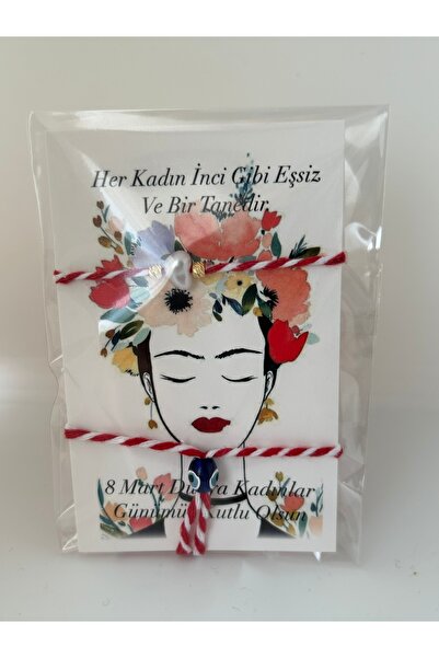 marteniçka 5 Pcs Pearl Figured World Women's Day Bracelet with Card and Gelatin