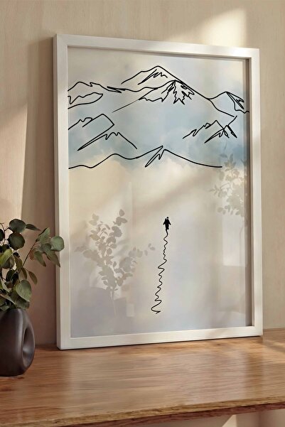 Postifull Nihilistic Penguin Framed Poster, Thick White Framed Painting, Walk...