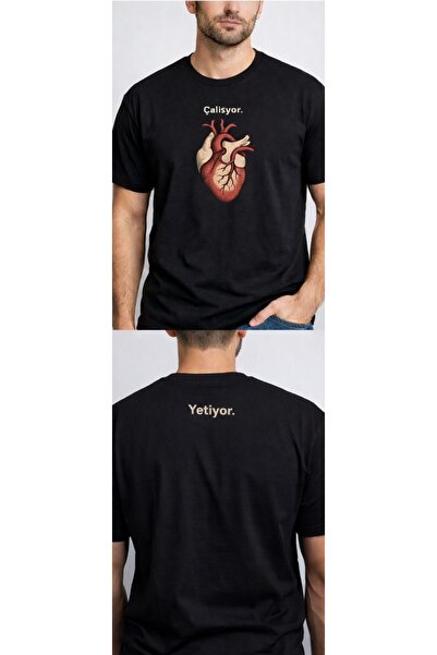 Toum Working Hard Is Cool Printed Black T-Shirt