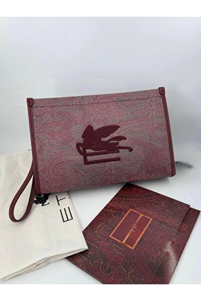 Muqu Bags Reto Kabartma Logolu Clutch El ve Askılı Çanta