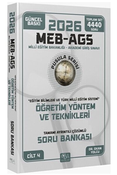 CBA Akademi YENİ AGS - CBA Yayınları 2026 MEB-AGS Eğitim Bilimleri Öğretim Yö...