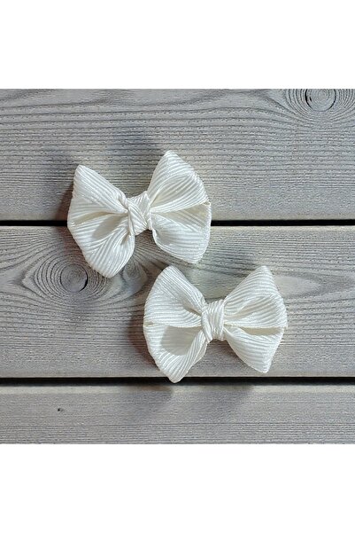 EGOMİ Satin Ribbon Hairless Baby Hair Clip Double