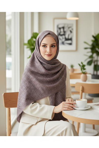 LadyCoco Self-Patterned Summer Breeze Crepe Shawl