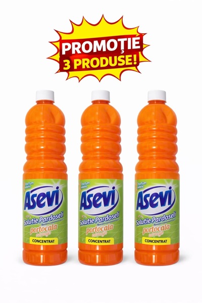 ASEVI PACHET 3 X ASEVI, solutie pardoseli, portocala, 1 L